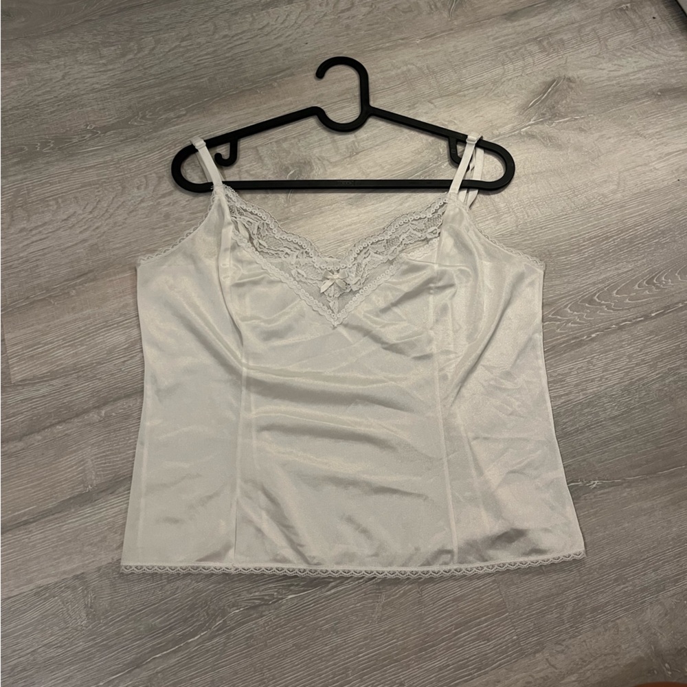 White Lace Trim Camisole